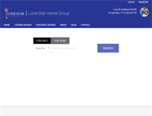 Tablet Screenshot of lonestarhomegroup.com